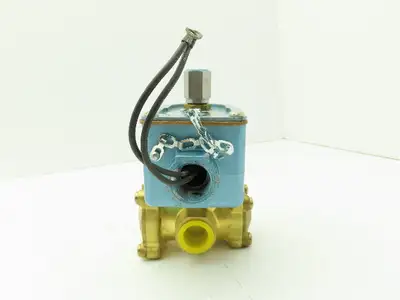 Honeywell Skinner L5LX3 Brass Solenoid Valve 3-Way NC 120V 10-150 PSI 1/2" NPT