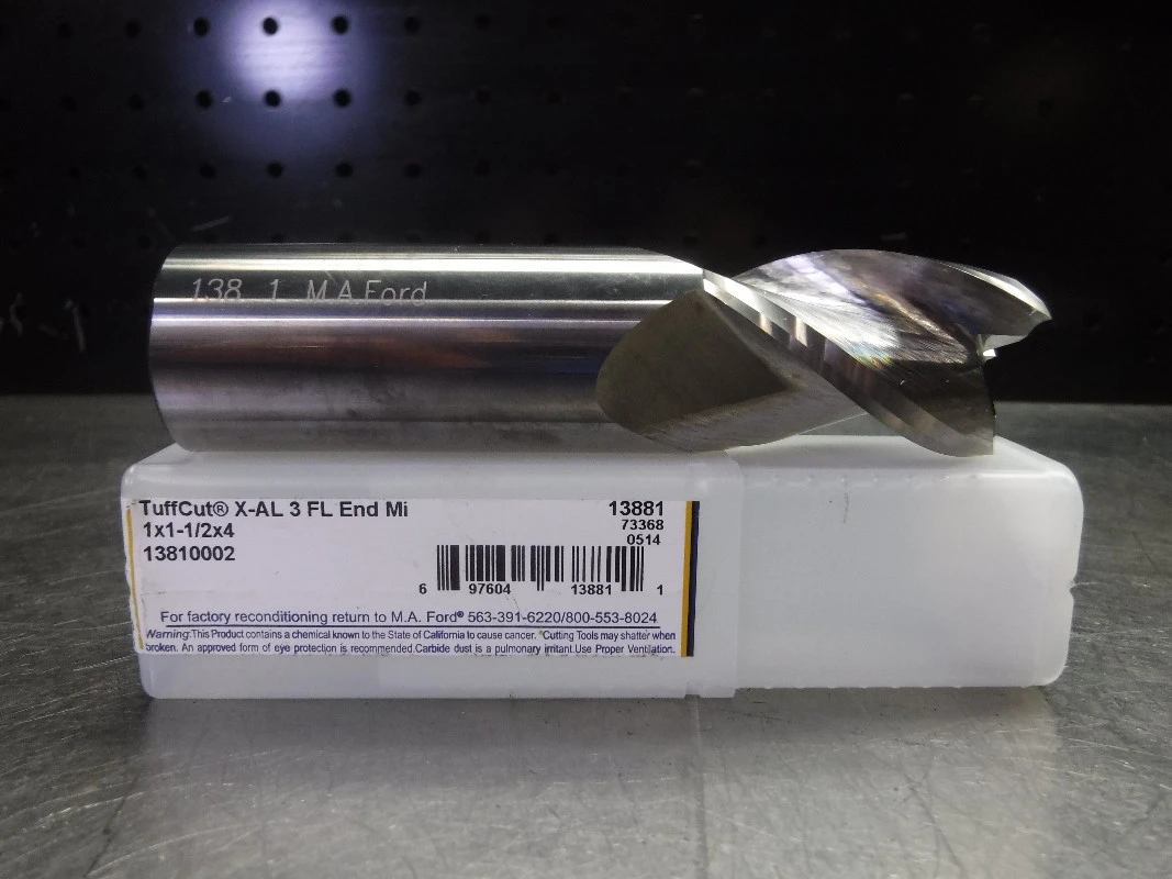 M.A. Ford TuffCut X-AL 1" Solid Carbide Endmill 3 Flute 13810002 (LOC3117A)