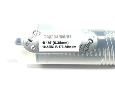 New | in-Stock CHECKLINE ADJUSTABLE TORQUE SCREWDRIVER 1/4" 10-50 IN/LB Air Tools, DC Electrical Tools & Accessories | Maverick Industrial Sales #1113392