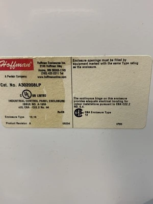 USED Hoffman A302008LP