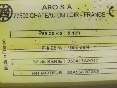ARO 56A05C2COX3 S.A.S. Welder Servo Actuator Nominal Speed 3000 tr/min 300V