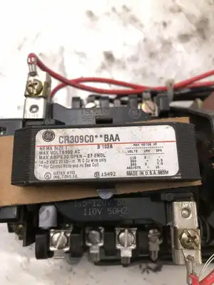 GE CR309C0**BAA NEMA Size 1 Magnetic Reversing Starter 30A 600VAC 7.5/10HP