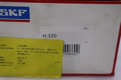 NEW OPEN BOX SKF H320 ADAPTOR SLEEVE STOCK 5708CC