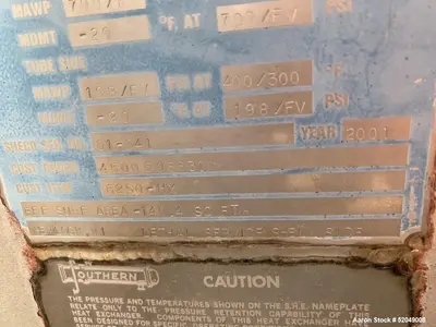 USED SOUTHERN HEAT EXCHANGER 15-144 BEM