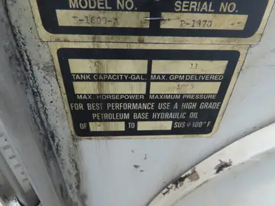 Dynex PV2024-3085 Hydraulic Power Unit 17 GPM 3000PSI 15Hp 230/460V 3Ph 50 Gal