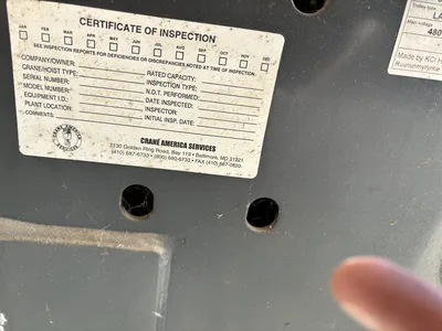 Konecranes XL400 12.5 Ton Electric Cable Hoist 66 ft height XL404N41ELA415AA00