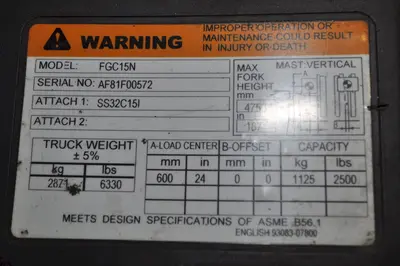 USED MITSUBISHI FGC15N