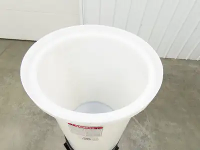 Chem Tainer TC1829CA-MCM Poly Plastic Chemical Tank 30 Gallon Lid Metal Stand