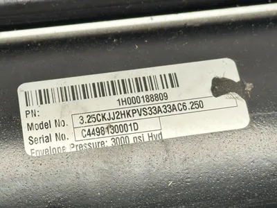 1H000188809 | Parker  Hydraulic Cylinder 3.25" B 6.25" S 3.25CKJJ2HKPVS33A33AC6.250 - Used