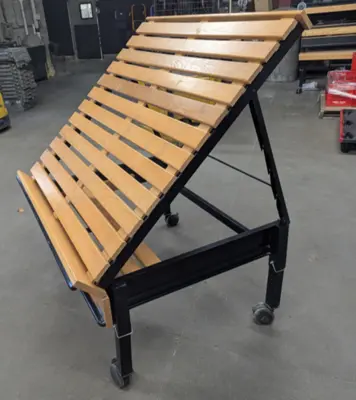 124-0140 Oak Slat Euro Table