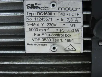 Used EFKA _UNKNOWN_ D.C. Motors Indiana US | Arrow Industrial #1456462