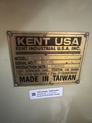 Used 2017 KENT SGS-816MR Reciprocating Surface Grinders Michigan US | Aucto #1306785