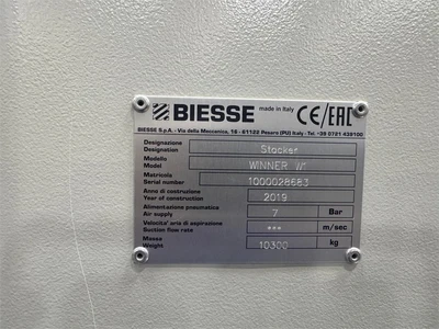 Used 2019 BIESSE "WINNER W1" Woodworking Handling Equipment California US | MachineryMax #1468873