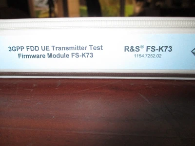 3GPP FDD UE TRANSMITTER TEST R&S FS-K73 FIRMWARE MODULE SOFTWARE MANUAL