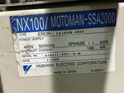 Used 2008 YASKAWA MOTOMAN YASKAWA MOTOMAN EA1400N Robots Michigan US | RAB Industries, Inc. #183982