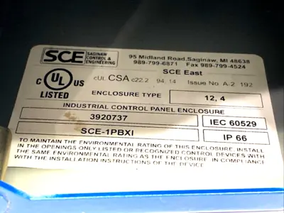 New | in-Stock SCE, Saginaw SCE-1PBXI Electrical Boxes Michigan US | Maverick Industrial Sales #1468094
