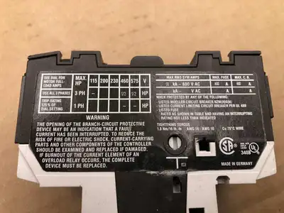 Moeller PKZM0-0.16 Manual Motor Starter 1/2HP 115/200/230/460/575V