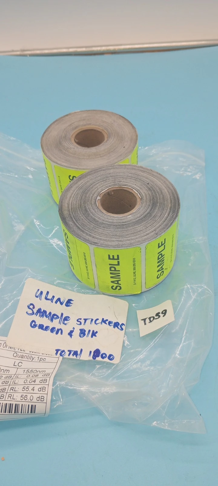 NEW U-Line S-11412  Production Labels - "Sample", 1 1⁄4 x 2" EST 1800