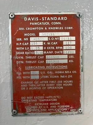 1988 DAVIS STANDARD 3.5" GEAR BOX Extrusion Other, Extruder Gearbox | Mark One Machinery (8)