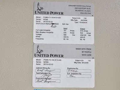 Used 2006 UNITED POWER CORP. PDM6-F3-150-K13-426 Switchgears British Columbia CA | Lenmark #1427016