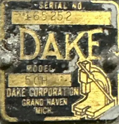 Used DAKE 50H H-Frame Presses Kentucky US | Aucto #578112