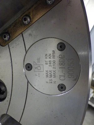 Chandox 18" 3 Jaw Close Center Lathe Power Chuck (Flatback) CL-18DP (STK)