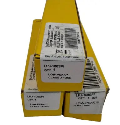 LOT OF 3 BUSSMANN LPJ-100SPI FUSES LPJ100SPI