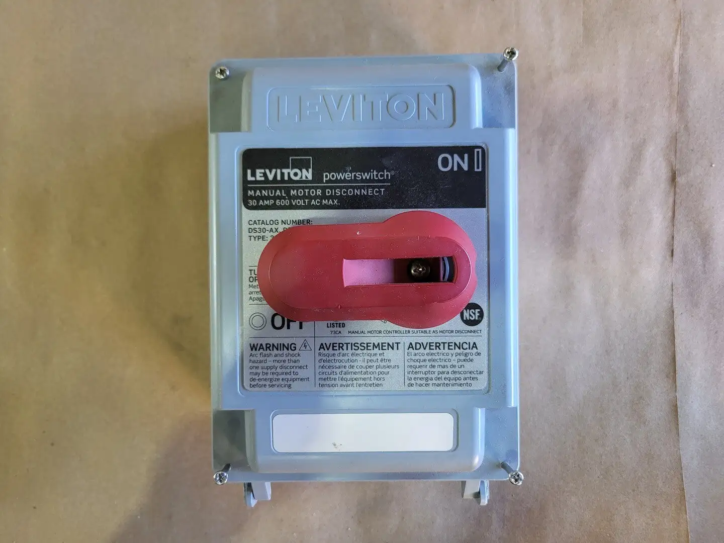 NEW LEVITON 121-DS30-AX