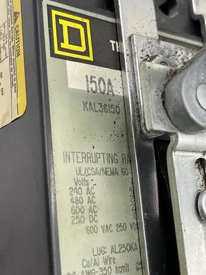 Used SQUARE D SQUARE D KAL36150, 9421LP1 SER B Misc Electrical & Power Parts | ND Industrial Surplus #1214496