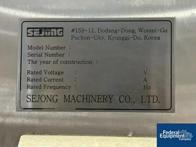 USED Sejong Sejong Rotary Tablet Press, Model MRC-36N, 36 Station