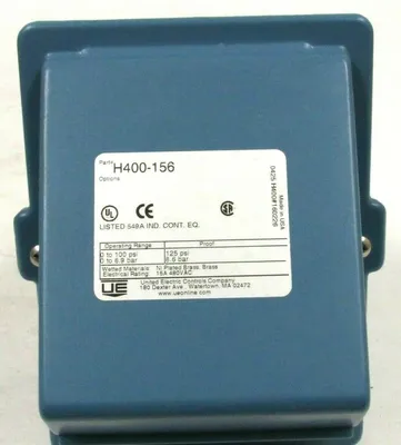 NEW UNITED ELECTRIC H400-156 PRESSURE SWITCH H400156