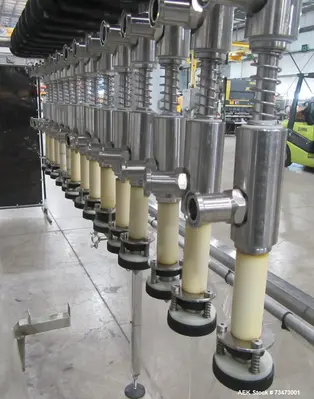 Used Inline Filling Systems 14-Head Automatic Inline Pressure Filler