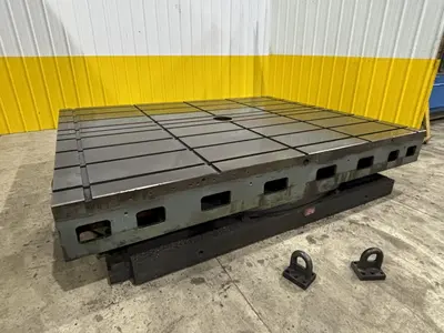 96" X 120" GIDDINGS & LEWIS T SLOT POWERED AIR LIFT ROTARY TABLE: STOCK #22066