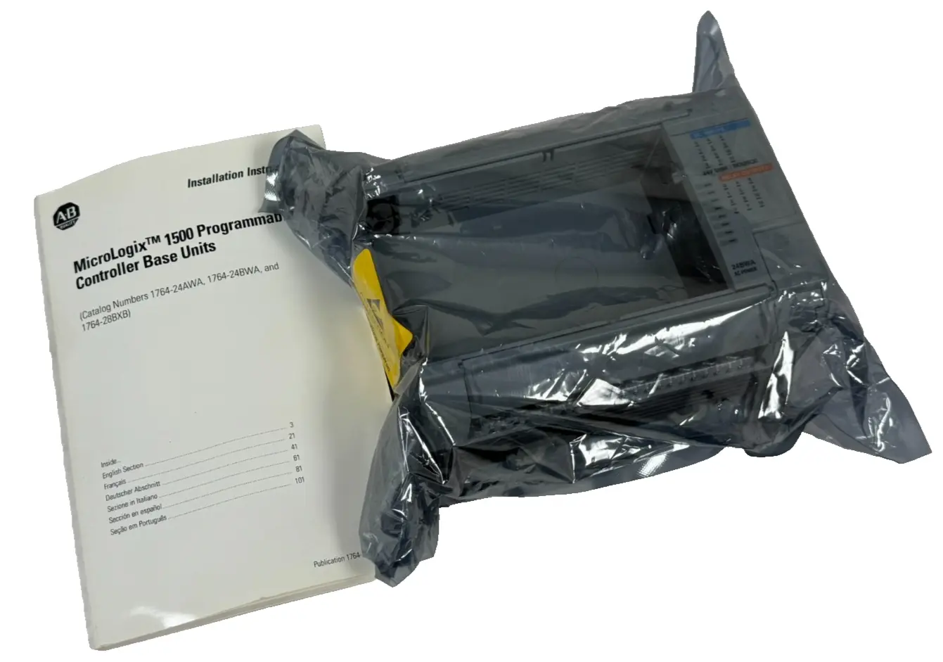 NEW ALLEN BRADLEY 1764-24BWA MICROLOGIX BASE UNIT SER. A REV. A 176424BWA
