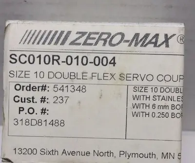 New | in-Stock ZERO-MAX SC010R-010-004 Conveyor Parts Ohio US | Surplus Asset Holdings #1233591