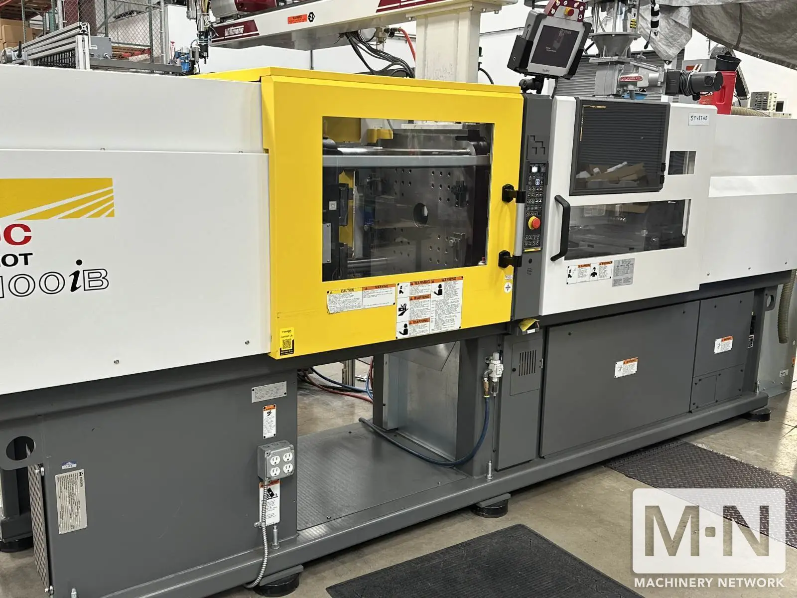 138 TON 1.9 OZ MILACRON FANUC ROBOSHOT MODEL S-110iB INJECTION MOLDING ...