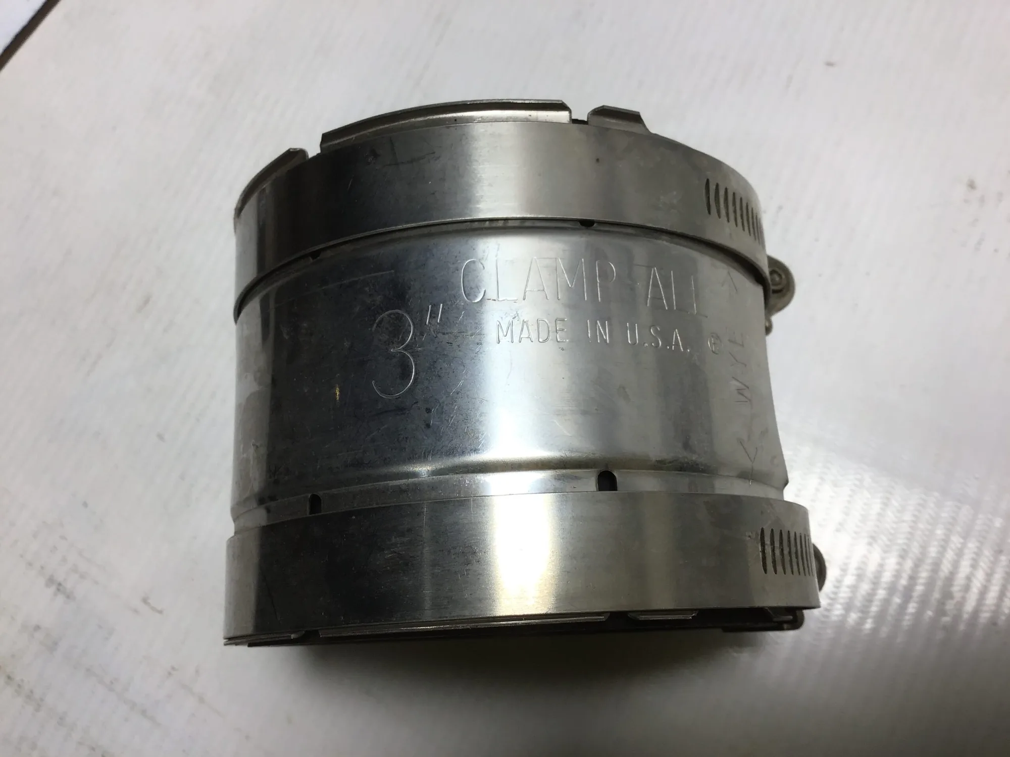 Clamp All Stainless Steel Pipe Coupling 3″ Hi Torque 125 In LBS 15 PSI
