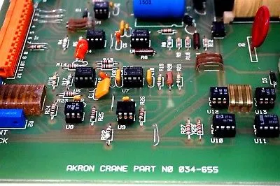 USED AKRON CRANE 034-655 PC BOARD 034655
