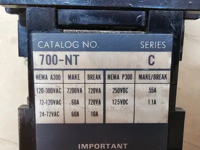 Used ALLEN-BRADLEY 700-NT Misc Electrical & Power Parts British Columbia CA | Lenmark #1439446