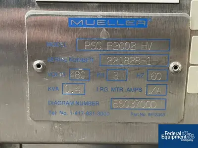 USED Mueller Mueller Pure Steam Generator, Model PSG P2002 HV