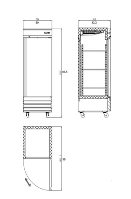 171-0173 One Door Self Contained Reach In Cooler