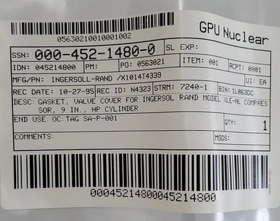 NEW Ingersoll Rand X1014T4339