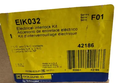 NEW SQUARE D EIK032 ELECTRICAL INTERLOCK KIT