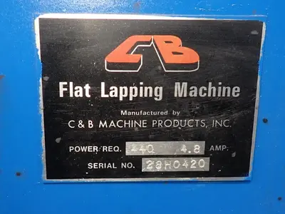 Used C & B MACHINE PRODUCTS INC _UNKNOWN_ Lappers Ohio US | HGR 24 #864672