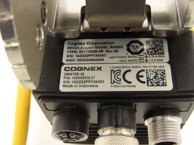 Cognex DM475X-M DataMan Fixed Mount Barcode Reader W/119-10101R High Power Light