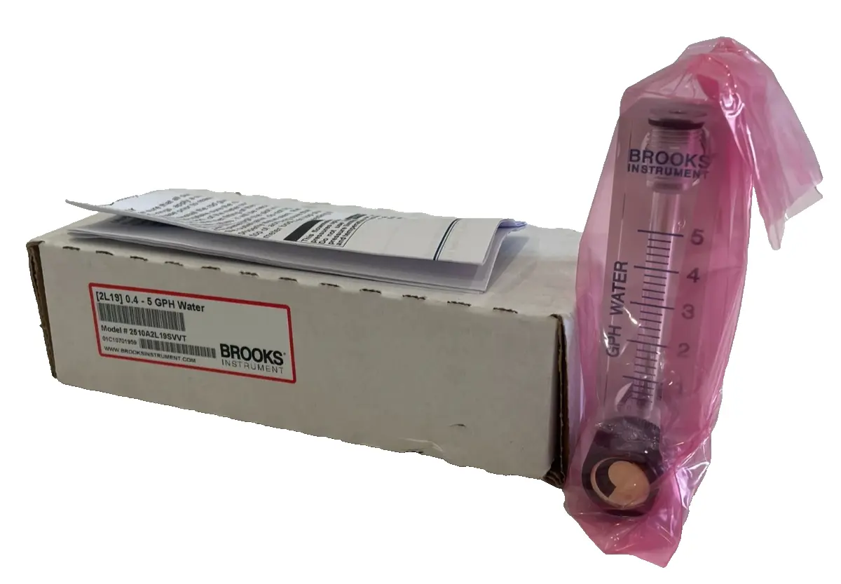 NEW BROOKS 2510A2L 19SVVT FLOWMETER 0.4 – 5 GPH WATER