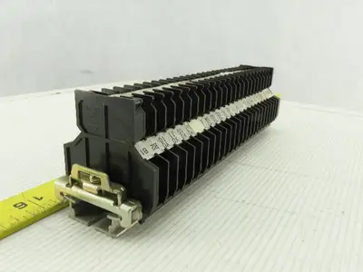 Togi PUW-20 DIN Rail Dual Terminal Block 600V 16A 600V 19 A 14 AWG Lot of 24