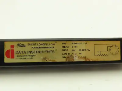 Data Instruments F56105101 6" Range Position Transducer Waters Short Longfellow