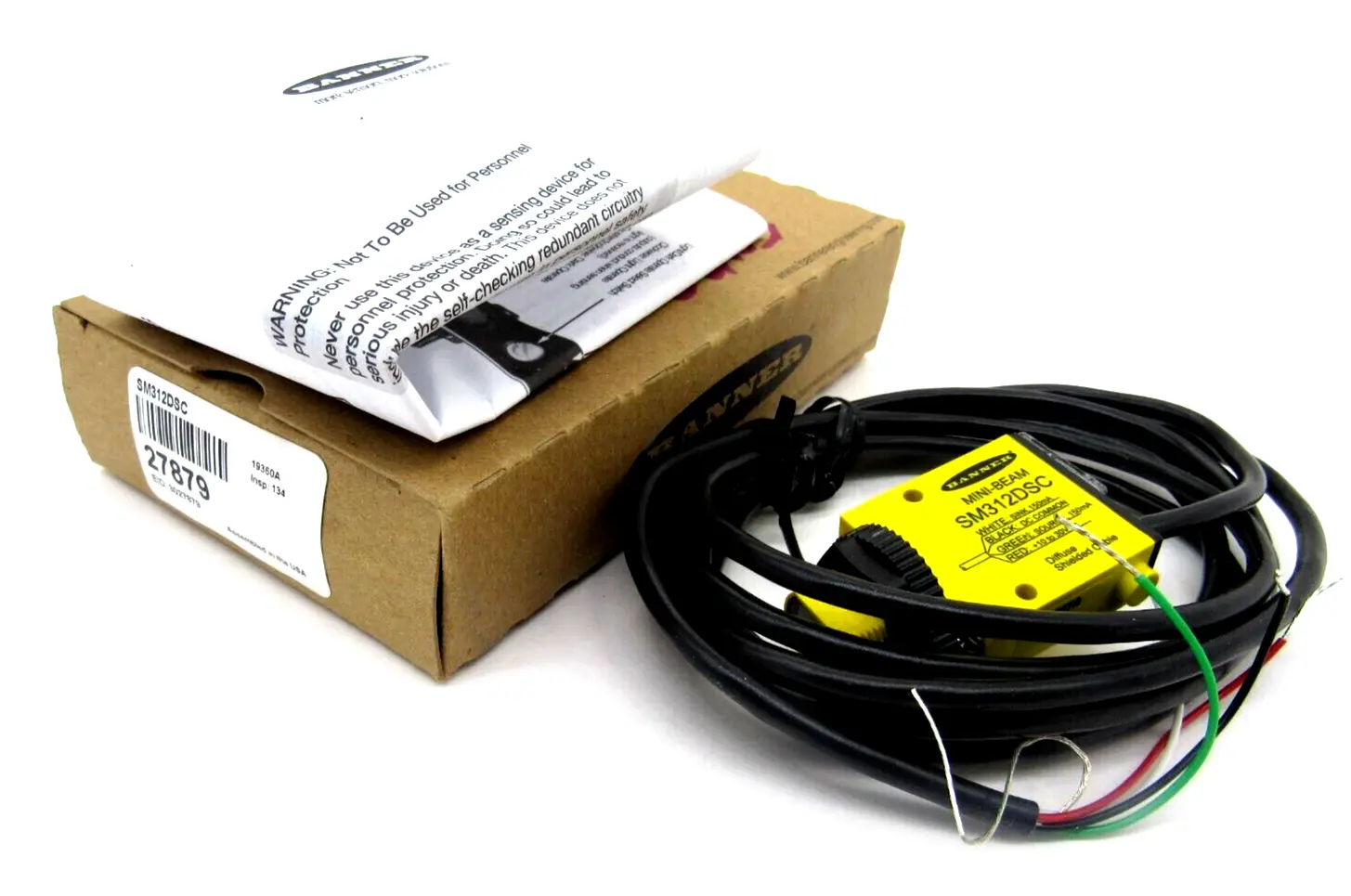 NEW BANNER SM312DSC PHOTOELECTRIC SENSOR 27879