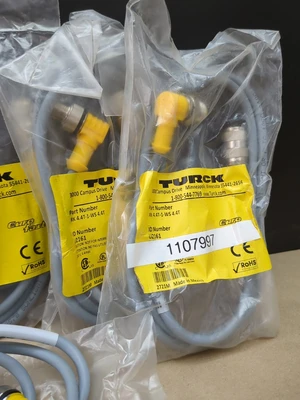 Lot Of 4 Turck RK 4.4T-1-WS 4.4T Actuator Sensor Cable (Fast Shipping)